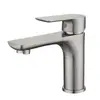Grifo para lavabo de acero inoxidable 304 baño agua caliente y fría plano un agujero lavabo lavabo lavabo de mesa lavabo lavabo fregadero