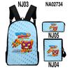 Mochila para Terno Transfronteiriça Mochila 3D Superzings Cor da Moda Estampada Bolsa de Três Peças Dropshipping