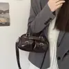 Bolso de Mano Grande de Moda Estilo Coreano para Mujer 2025 Primavera Nuevo Bolso de Hombro Bolso Cruzado Bowling de Nicho