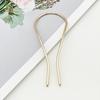 Horquilla antigua en forma de U de metal, hecha a mano en Ming, Hanfu, pequeña horquilla para el cabello de niña, accesorios para la cabeza con electroforesis simple.