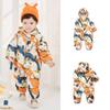 Ropa para Niños al por Mayor Chaqueta de Plumas para Bebé Mono Otoño e Invierno Nuevo para Niños y Niñas Mameluco Camuflaje Espeso