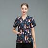 Ropa de lavado a mano, ropa quirúrgica estampada de manga corta para médicos, ropa de trabajo para salón de belleza oral para mujeres, ropa de algodón para cepillos de manos de hospital para mascotas para hombres