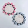 Porta-copos de Buquê de Rosas Artesanal Acabado Copo de Crochê de Lã em Buquê de Mão Porta-copos de Flor Tecida Presente Criativo