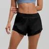 Pantalones Cortos de Malla Europeos y Americanos Transfronterizos Melocotón Shorts Deportivos de Fitness Sin Costuras Color Piel Bolsillo Shorts de Yoga para Mujer