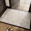 Tapete de entrada xadrez minimalista transfronteiriço, tapete de laço de seda, tapete para hall de entrada de casa, raspador de sujeira, tapete antiderrapante