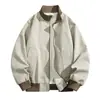 Nueva chaqueta de cuero de pana estilo americano de moda 2026 para hombre, corte holgado, diseño versátil, casual y minimalista, perfecta para primavera y otoño