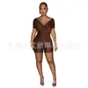 GL6721 Roupa Feminina Europeia e Americana Amazon Suprimento Transfronteiriço Moda Cor Sólida Refletivo Plissado Decote V Conjunto de Calças Conjunto de Duas Peças