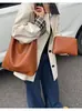 Bolsa Feminina de Grande Capacidade Transfronteiriça 2026 Nova Outono e Inverno Versátil Simples Ombro Transversal Bolsa Mãe-Filha Bolsa Balde para o Trabalho