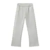 Roupas Masculinas Nirben Estilo Americano Simples Cor Sólida Calça Jogger Elástica para Homens, Caimento Solto, Levemente Flare, Calça Esportiva Casual de Perna Larga.