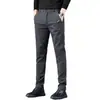 Pantalones casuales transfronterizos para hombre, nuevos pantalones negros de estilo coreano, versátiles de pierna recta, holgados de corte slim, pantalones de vestir, marca de moda