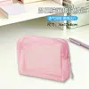 Bolsa de Armazenamento com Zíper Dopamine Grid Grande Capacidade Portátil Bolsa de Maquiagem Bolsa de Higiene Pessoal de Viagem Bolsa Pequena Bolsa de Maquiagem Diversos