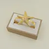 Pulsera con Forma de Estrella de Mar Dorada para Mujer, Estilo Europeo y Americano, Lujo Ligero, Versátil, Temática Oceánica, Joyería con Diseño Personalizado