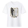 Atacando gigante T-shirt anime bidimensional Allen soldado longo de três peças Lewell asa livre algodão de manga curta T-shirt