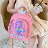 Nova Mochila Escolar Infantil para Jardim de Infância Desenho Animado Fofa Bolsa de Princesa Meninas Grande Capacidade Pu Mochila Atacado Transfronteiriço