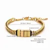 Pulsera de Acero de Titanio para Pareja Hip-Hop Transfronteriza Día del Padre Pulsera Grabada DIY Joyería para Hombre Pulsera Regalo Pulsera Venta al por Mayor