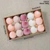 Set de Regalo de Caja de Esfera de Navidad de Terciopelo de Gama Alta 15 Piezas Colgantes Decorativos de Terciopelo Arreglo de Decoración para Árbol de Navidad