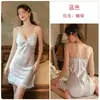 Nova Camisola de Cetim com Renda, Barra Dividida franzida, Bojo Removível, Estampa de Urso, Conjunto Feminino Guiruo Xk6428