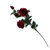4 Cabezas de Rosas Asiáticas y Africanas Artificiales, Ramo de Rosas Estilo Europeo para Venta al Por Mayor Transfronteriza, Boda y Decoración del Hogar