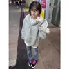 Sudadera con capucha de diseño americano, rayas de colores contrastantes, empalme, para mujer en otoño e invierno, estilo casual de terciopelo holgado, chaqueta tipo cárdigan, moderna