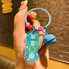 Cartão de palavra de bênção com formato especial de desenho animado pingente de mochila chaveiro de carro moderno um par de pequenos presentes requintados atacado