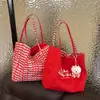 Bolsa Tote de Verão com Aparência Sofisticada, Dupla Face, para Mulheres, Bolsa Tote de Compras de Grande Capacidade, Bolsa de Ombro Casual e Versátil para o Dia a Dia