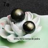 Atacado Natural 7A Obsidiana Dourada Olho Duplo/Obsidiana Pedras Soltas 6-18mm Semi-Acabado DIY Acessórios para Joias de Cristal