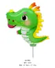 Nuevo clip de dibujos animados forma de dinosaurio margarita globo de empuje globo para fiesta de cumpleaños infantil