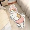 Tapetes de Chão Desenho Animado de Gato Fofo Transfronteiriços Tapete Estampado de Veludo Cristal Sala de Estar Confortável Quarto ao Lado da Cama Quarto de Crianças