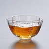 Lugar de fábrica patrón de ojo de martillo japonés taza de té pequeña vidrio resistente al calor tazón de té pequeño taza de té maestro Taza individual juego de té kung fu
