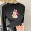 Colección de otoño e invierno: Camiseta interior térmica de manga larga para niños con estampados de dibujos animados, camiseta cálida, top casual y versátil, estilo moderno