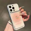Funda para Teléfono Gradiente Rosa y Azul Elefantito y Caballito Adecuada para Apple 17 Pro Max con Soporte, Compatible con Huawei, Xiaomi, Oppo, Vivo
