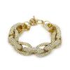 Hip-Hop Europeo y Americano Dominante Joyería para Hombres y Mujeres Ovalada Estéreo Completa de Diamantes Bambú Tendencia Accesorios de Collar
