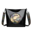 Comercio Exterior Bolso Tote Grande Jixiang Retro para Mujer Mochila de Viaje Ocio Transfronteriza Versátil Bolso Elegante para Viajar al Trabajo para Mujer