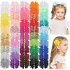 Popular Transfronterizo Amazon Pinzas para el Cabello Cola de Golondrina Cinta de Satén Acanalada Accesorios para Cabello de Bebé Pinzas para el Cabello de Niños Fabricante de Pasadores Venta al por Mayor