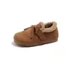 Zapatos de Algodón Estilo Británico Retro para Niñas 2026 Otoño/Invierno Nuevas Llegadas Zapatos Cómodos de Suela Suave para Niños Zapatos Forrados de Felpa para Niños Medianos y Grandes