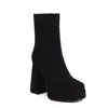 Nuevas botas elásticas finas y botines plataforma plataforma plataforma tacón alto grueso botas de escenario botas cortas de jinete botas de comercio exterior