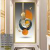 Mural autoadhesivo porche de entrada pintura decorativa chino sala de estar entrada pegatina pasillo papel tapiz de fondo vertical puerta de armario