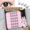 Pestañas Postizas Estilo Coreano Forma de U Estilo Idol para el Rabillo Exterior Estilo Mariposa Sin Pegamento Agradables con la Piel Seguras Reutilizables