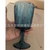 Copa de vino tinto de estilo europeo retro con hojas verdes y diamantes gruesos, copa de champán, copa de vino