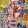 Barro de cerámica labios de diamantes completos cadena para coche anillo de cadena cordón llavero colgante bolsa de pareja colgante pequeños regalos al por mayor