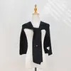 Chal de punto de color liso para mujer, mezcla de seda y lana, capa grande en forma de T para primavera y otoño, para habitaciones con aire acondicionado, chal pequeño gris claro