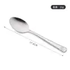 Fábrica de Origen cuchara de acero inoxidable para comedor doméstico cuchara para cantina de estudiantes cuchara de acero inoxidable con patrón creativo