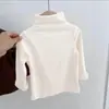 Camiseta Térmica Base Infantil Inverno Quente Top Tendência Outono e Inverno Nova Casual Versátil Manga Longa para Meninos e Meninas
