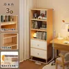 Estante de Livros de Madeira Maciça Eco-Board Prateleira de Armazenamento de Chão Casa Integrada Apoio na Parede Armário Estreito de Armazenamento Armário de Armazenamento Estante de Canto
