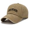 Gorra de béisbol de estilo nuevo, informal, combinable con todo, con parte superior suave, estilo vintage, lavada, con letras antiguas bordadas, para mujer.