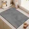 Tapete Drenante Simple de Mármol al por Mayor Tapete Absorbente de Agua Antideslizante de Tierra de Diatomeas para Encimera Tapete para Mesa de Comedor Tapete para Fregadero de Cocina