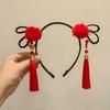 Diadema de estilo antiguo Han Chen, tocado para niños, linda peluca, diadema trenzada, princesa niña, horquilla de estilo chino, accesorios para el cabello