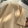 Camiseta de hombre de algodón puro estilo Hong Kong, versátil, estilo americano, manga corta, retro, diseño impreso suelto y simple, moderna para el verano