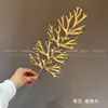 Balde de Buquê de Flores de Ano Novo Produto Acabado com Eucalipto Dourado, Hortênsia, Folhas de Ginkgo Douradas, Espuma de Balde da Fortuna Atacado