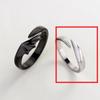 Anillo de Pareja Ángel y Demonio Blanco y Negro Par de Anillos de Apertura Modernos para Estudiantes Anillo de Pareja Retro de Piedra Lunar